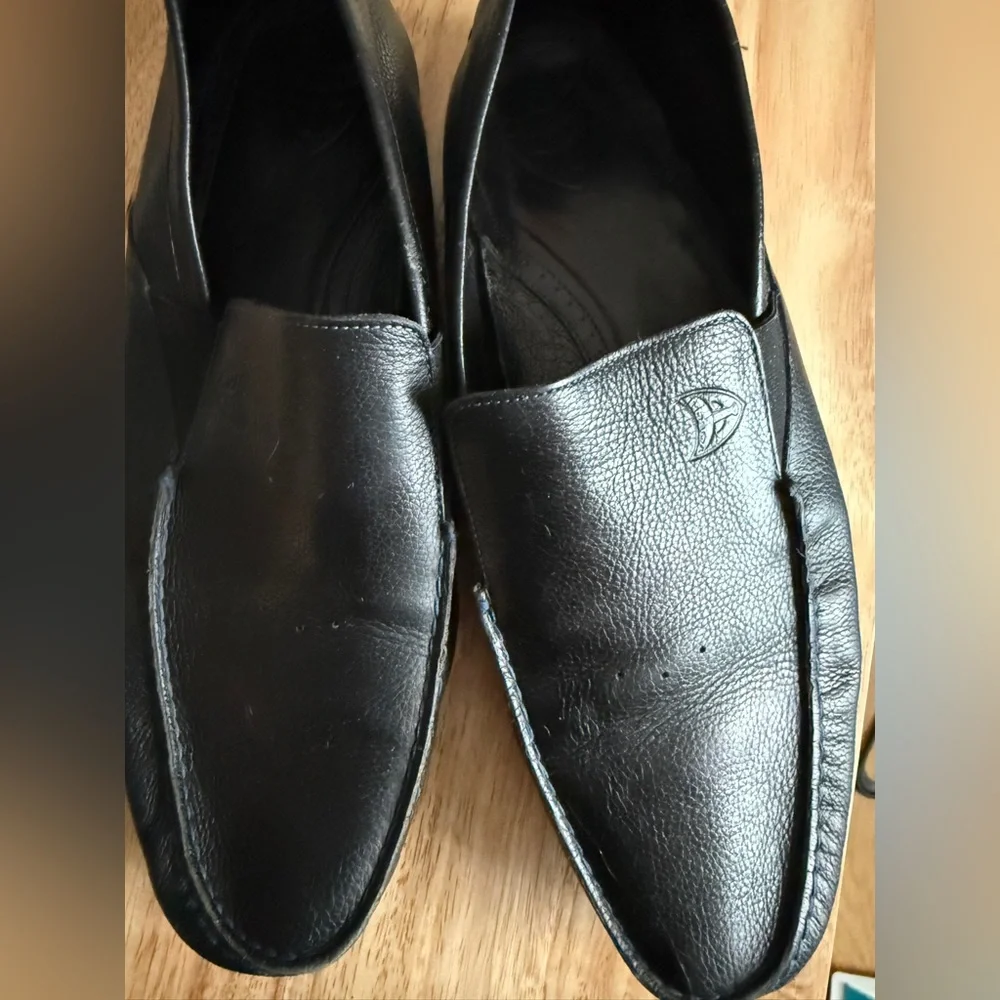 Michael Toschi‎ Onda Classic Black Men's Calf Leather Driving Loafers